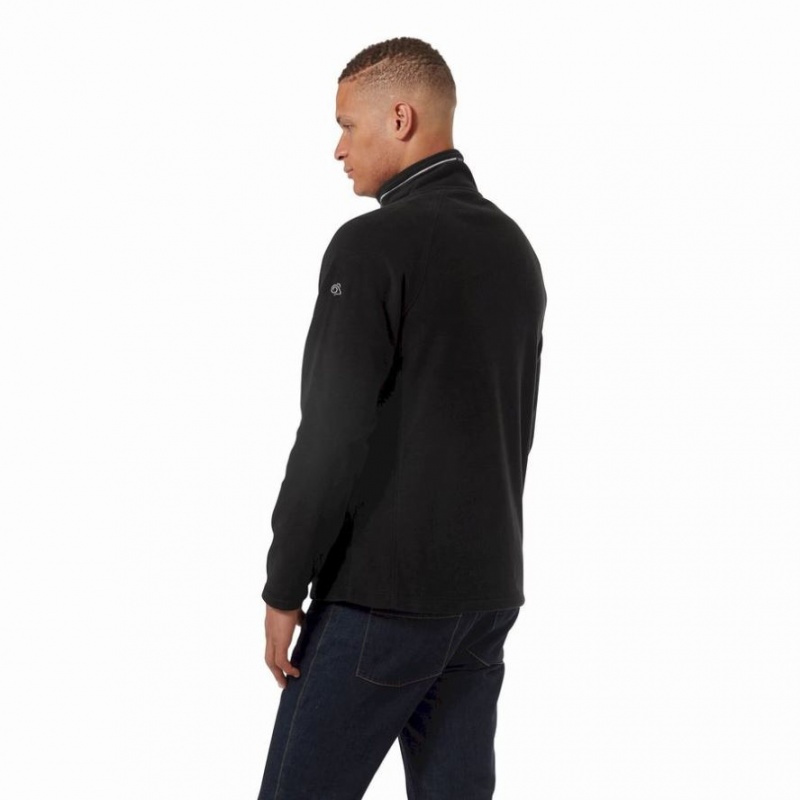 Chandails En Molleton Craghoppers Corey Half Zip Homme Noir | AKVF74268