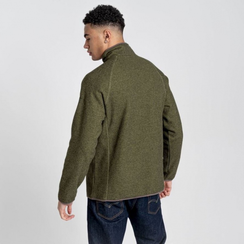 Chandails En Molleton Craghoppers Durrus Half Zip Homme Vert Olive | KBMA98547