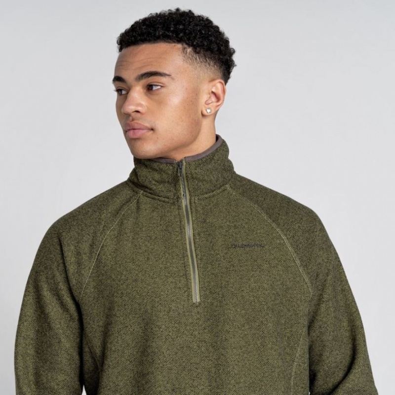 Chandails En Molleton Craghoppers Durrus Half Zip Homme Vert Olive | KBMA98547