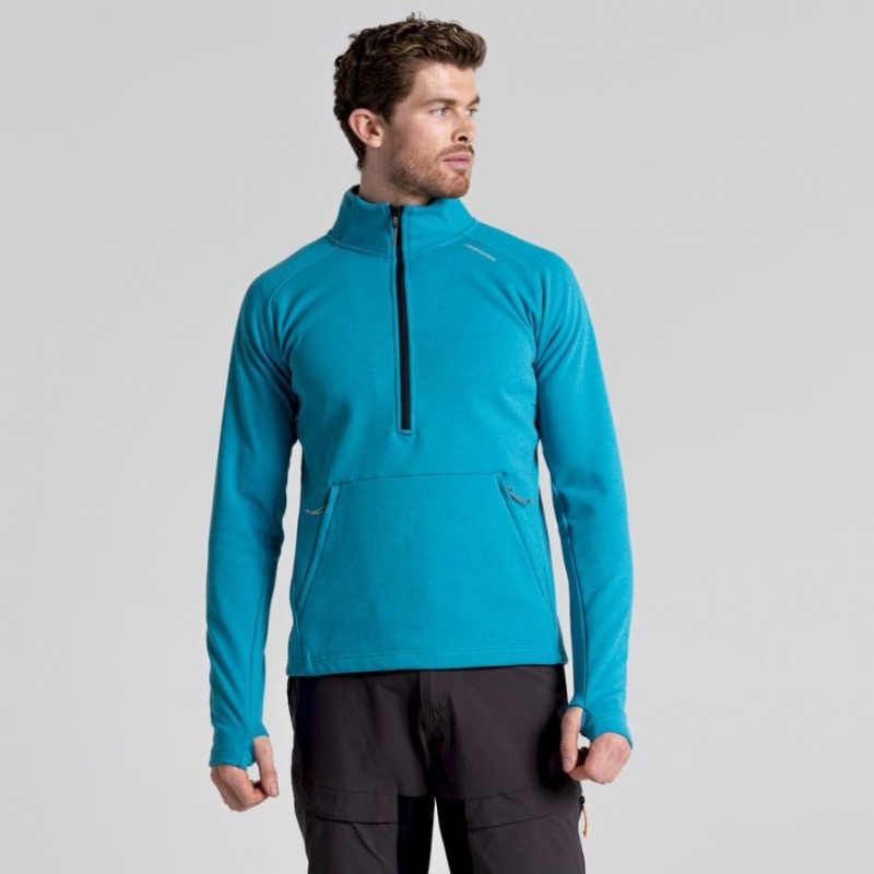 Chandails En Molleton Craghoppers Dynamic Pro Half Zip Homme Bleu | BJVF50382