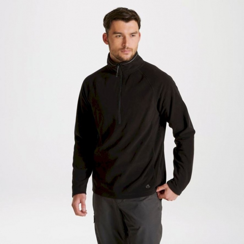 Chandails En Molleton Craghoppers Expert Corey 200 Half Zip Homme Noir | SERB73560