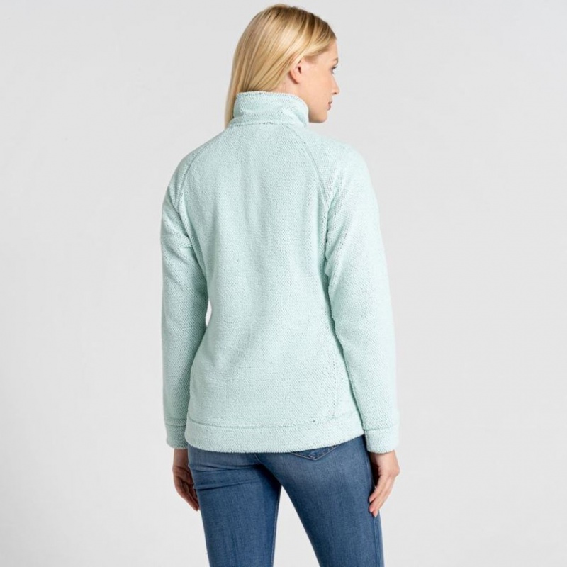 Chandails En Molleton Craghoppers Lilian Half Zip Femme Menthe | GYAS72593