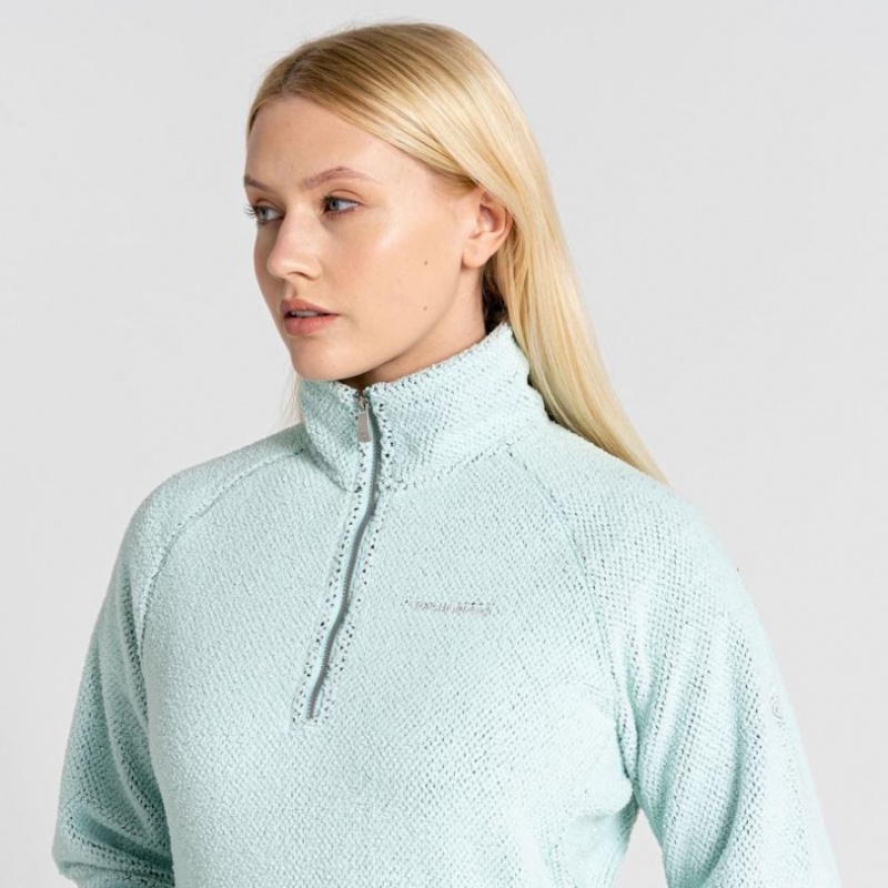 Chandails En Molleton Craghoppers Lilian Half Zip Femme Menthe | GYAS72593