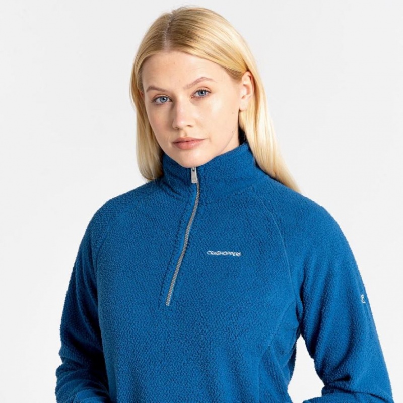 Chandails En Molleton Craghoppers Lilian Half Zip Femme Bleu | CPXH03912