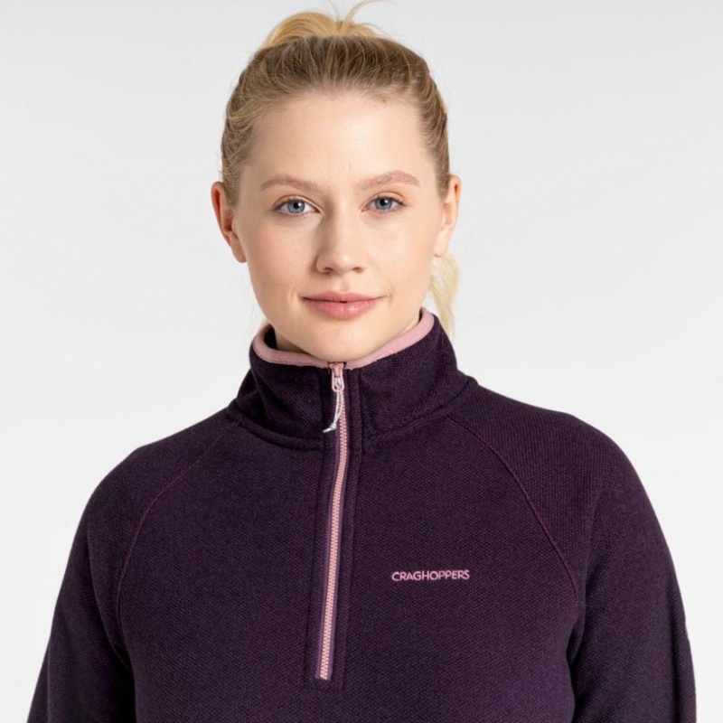 Chandails En Molleton Craghoppers Milia Half Zip Femme Violette | LJHU50791