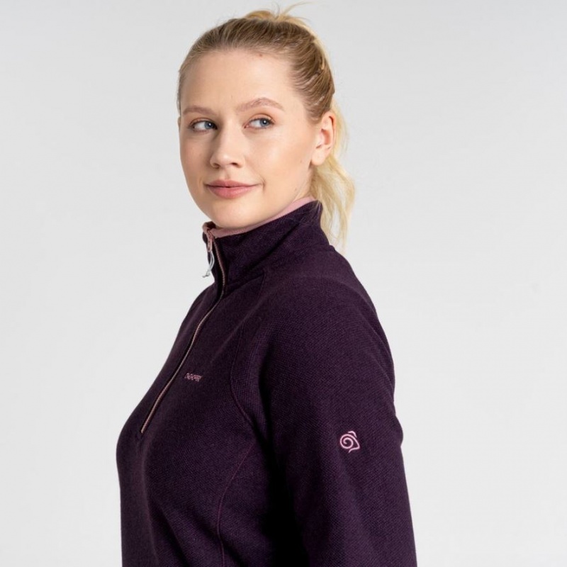 Chandails En Molleton Craghoppers Milia Half Zip Femme Violette | LJHU50791