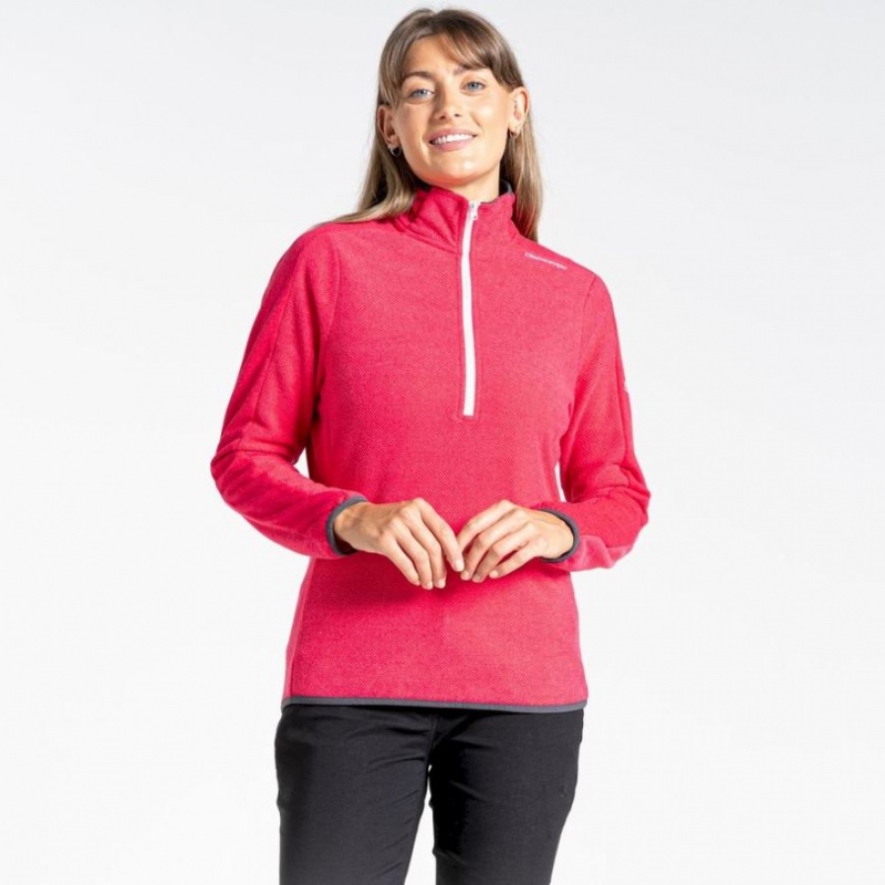 Chandails En Molleton Craghoppers Minerva Half Zip Femme Rose | GDLY97158