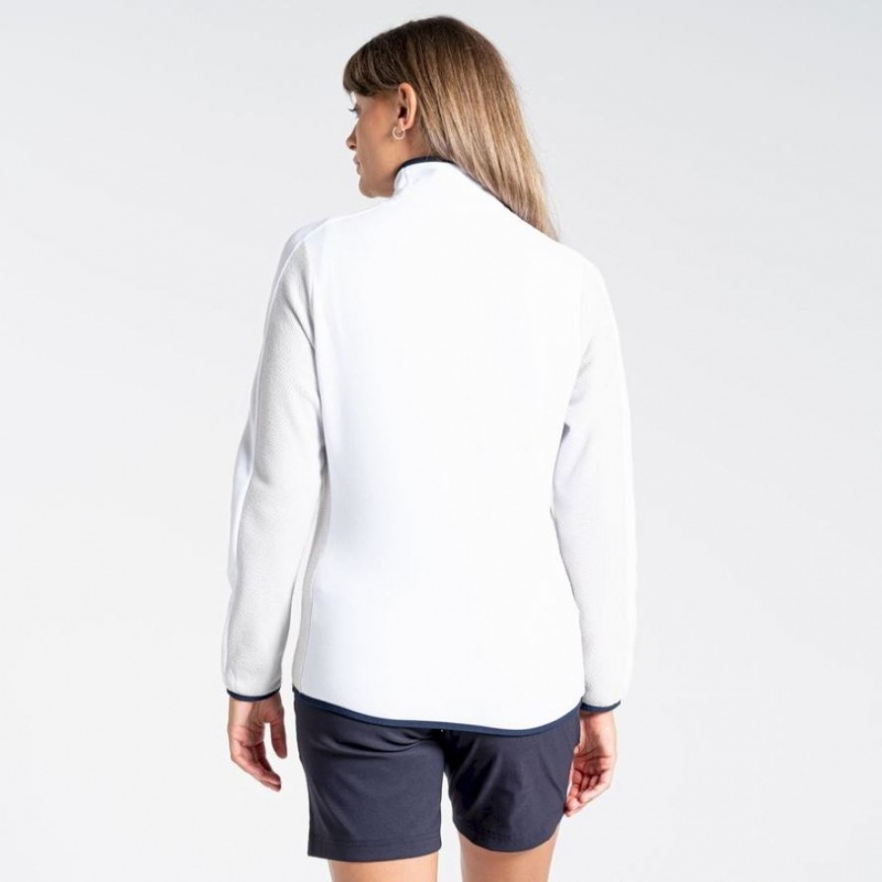 Chandails En Molleton Craghoppers Minerva Half Zip Femme Blanche | EDHU76093