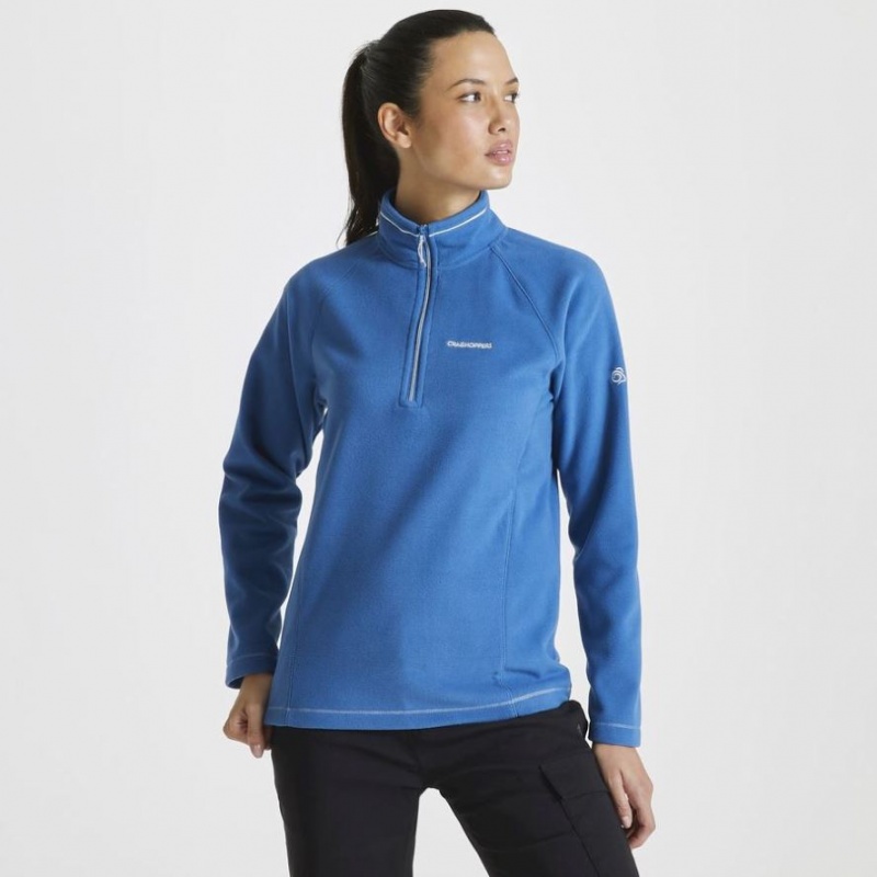 Chandails En Molleton Craghoppers Miska Half Zip Femme Bleu | UOTL10247