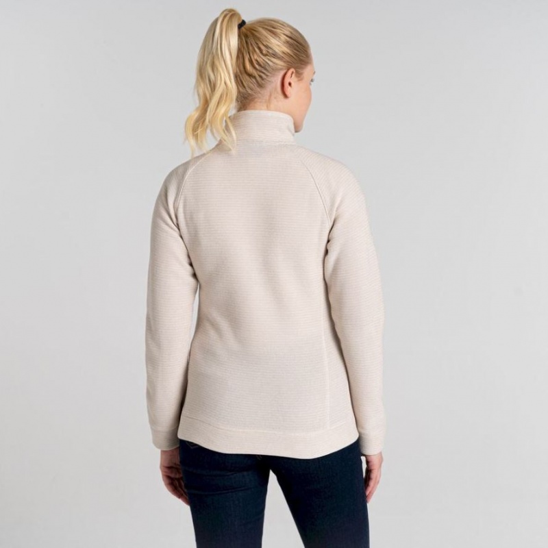 Chandails En Molleton Craghoppers Pharah Half Zip Femme Blanche | IYJW87962