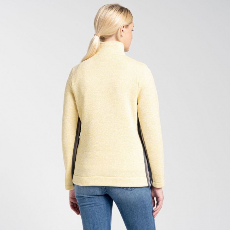 Chandails En Molleton Craghoppers Pinalla Half Zip Femme Jaune | VIWY49315