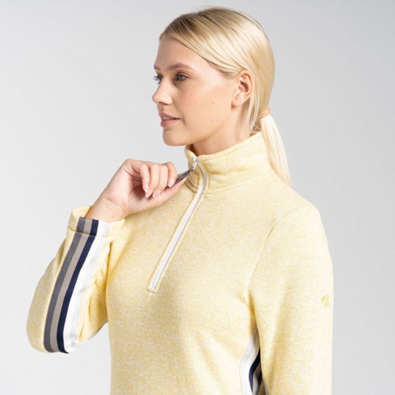 Chandails En Molleton Craghoppers Pinalla Half Zip Femme Jaune | VIWY49315