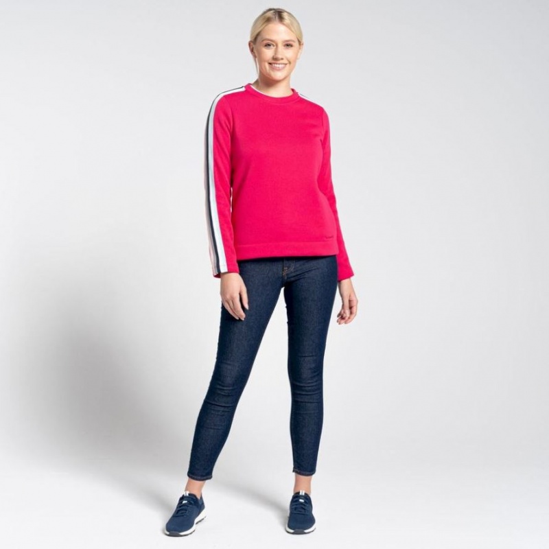 Chandails En Molleton Craghoppers Pinalla Crew Neck Femme Rose | KWFQ29415