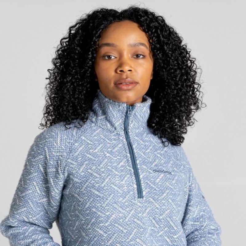 Chandails En Molleton Craghoppers Talladale Half Zip Femme Bleu | TIZG87546