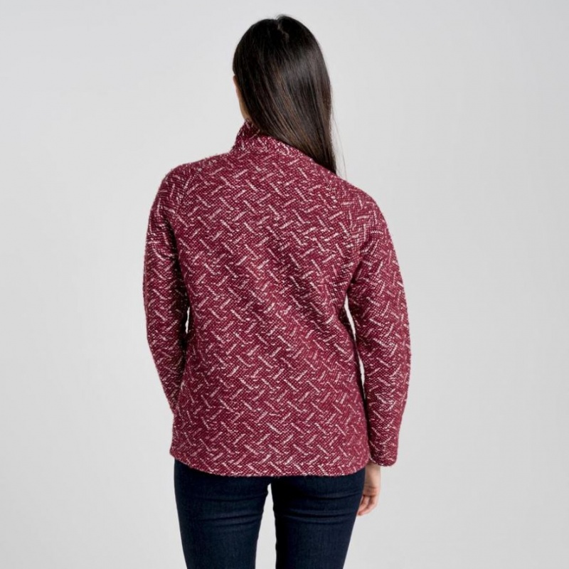 Chandails En Molleton Craghoppers Talladale Half Zip Femme Rouge | JWKO13596