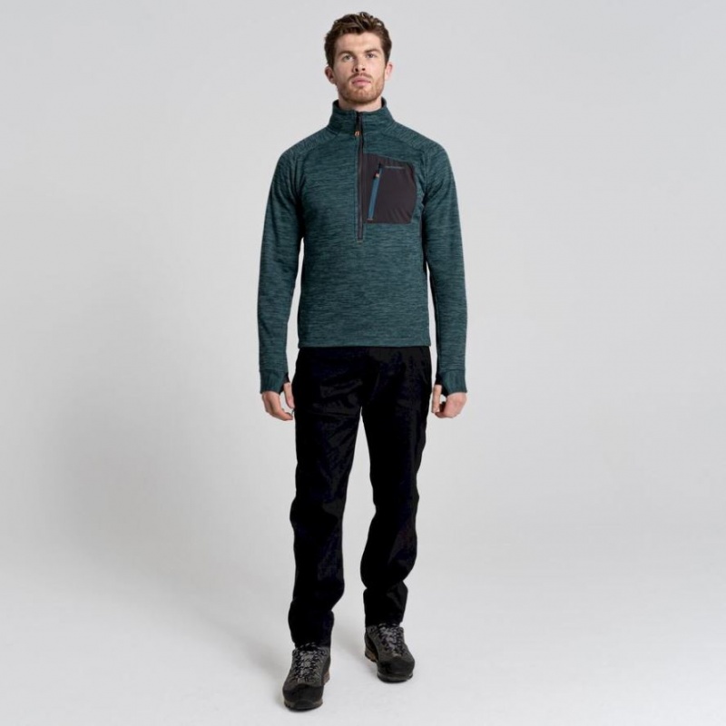 Chandails En Molleton Craghoppers Tarbert Half Zip Homme Vert | PMHO43028