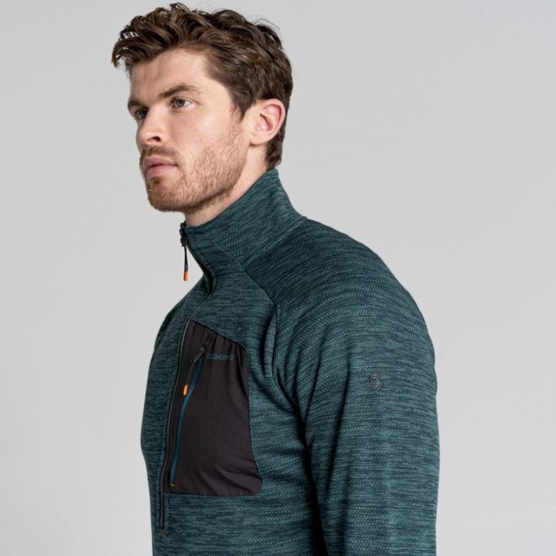 Chandails En Molleton Craghoppers Tarbert Half Zip Homme Vert | PMHO43028