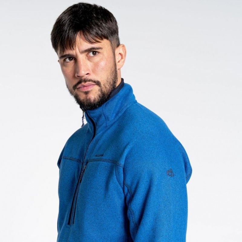 Chandails En Molleton Craghoppers Torney Half Zip Homme Bleu | JFCB30842