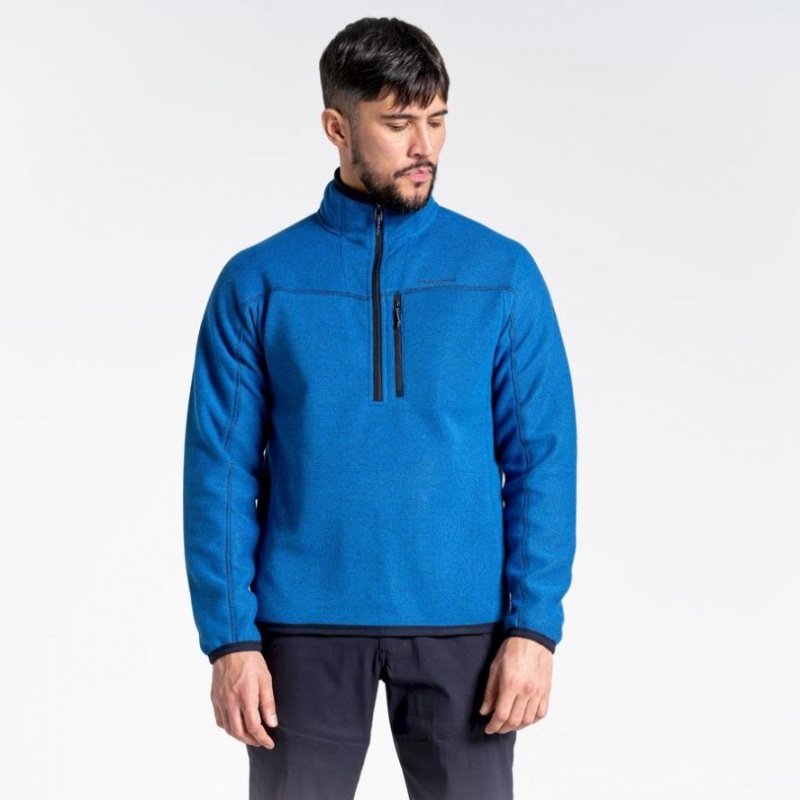 Chandails En Molleton Craghoppers Torney Half Zip Homme Bleu | JFCB30842