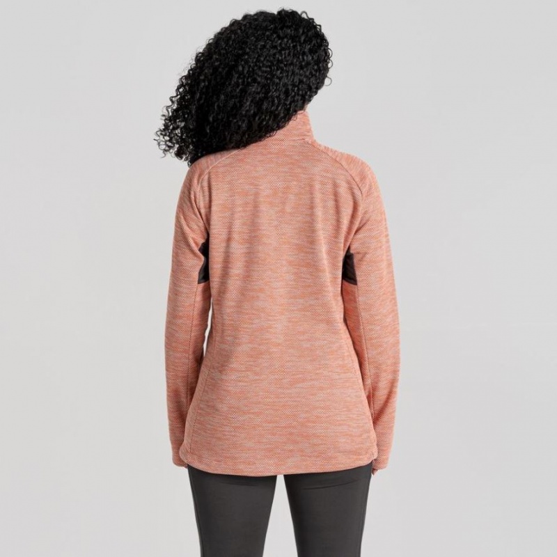 Chandails En Molleton Craghoppers Trina Half Zip Femme Corail | LFZG04879