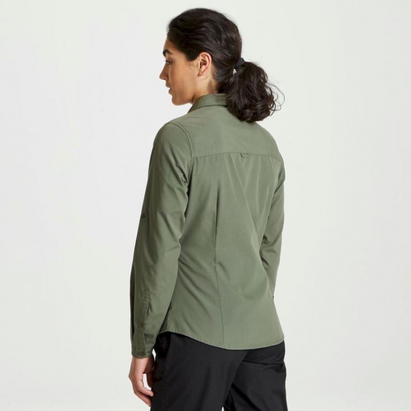 Chemises Craghoppers Expert Kiwi Long Sleeve Femme Vert Foncé | UNTD87165