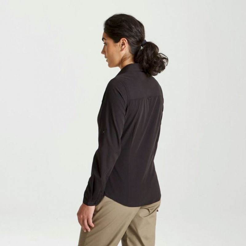 Chemises Craghoppers Expert Kiwi Long Sleeve Femme Noir | QFZY47915