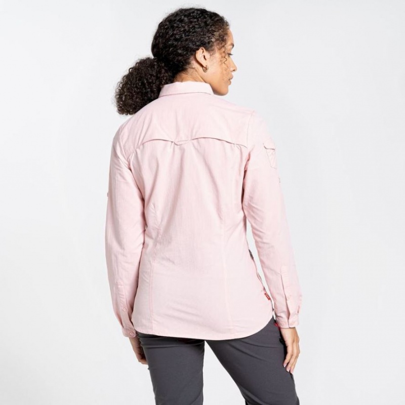 Chemises Craghoppers NosiLife Adventure II Long Sleeve Femme Rose | MFBJ16802