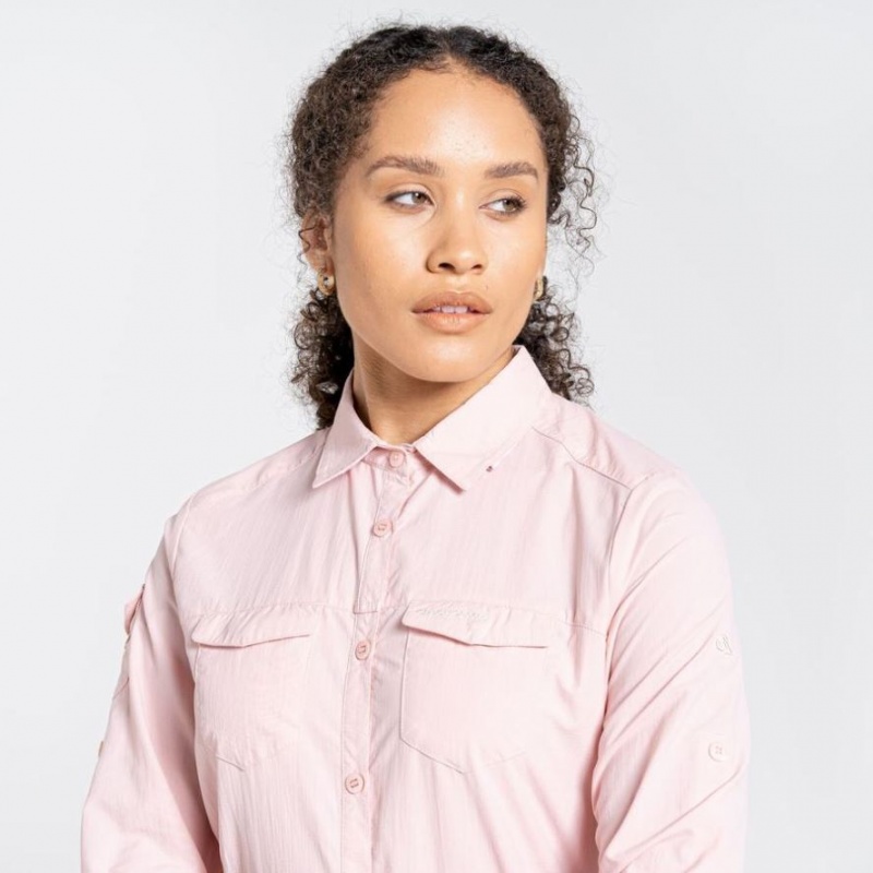 Chemises Craghoppers NosiLife Adventure II Long Sleeve Femme Rose | MFBJ16802