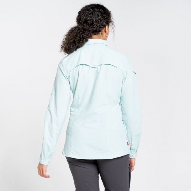 Chemises Craghoppers NosiLife Adventure II Long Sleeve Femme Turquoise | JGRS62154