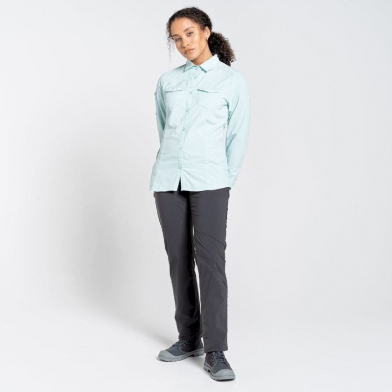 Chemises Craghoppers NosiLife Adventure II Long Sleeve Femme Turquoise | JGRS62154