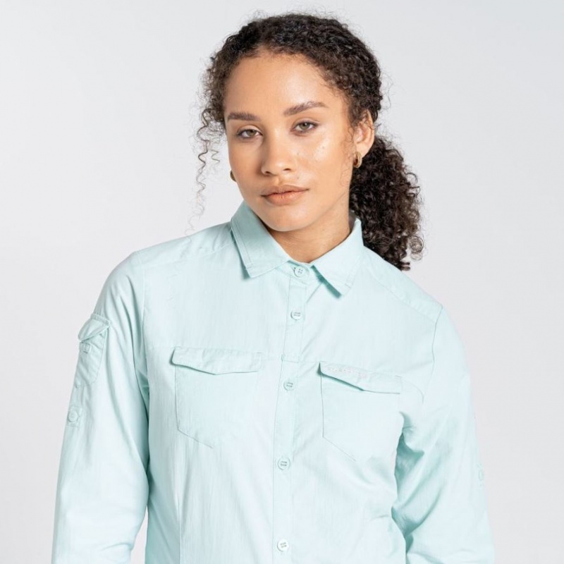 Chemises Craghoppers NosiLife Adventure II Long Sleeve Femme Turquoise | JGRS62154