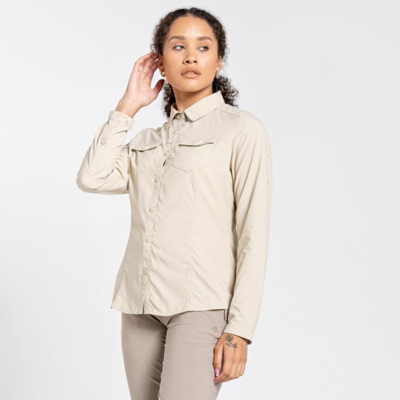 Chemises Craghoppers NosiLife Adventure II Long Sleeve Femme Kaki | ZEBR37856