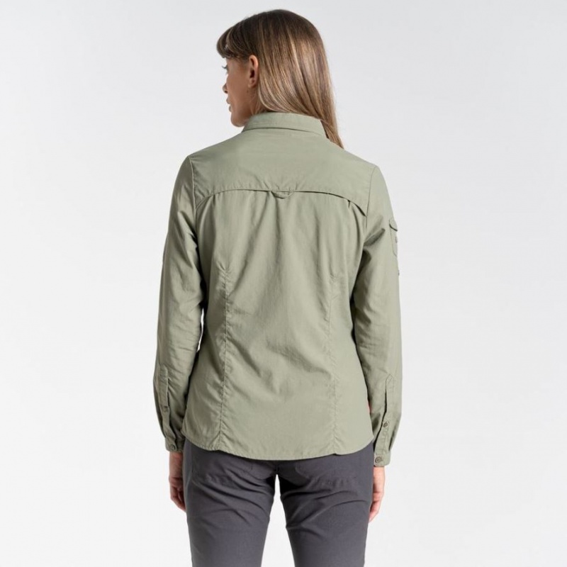 Chemises Craghoppers NosiLife Adventure II Long Sleeve Femme Vert Olive | GYCS60918