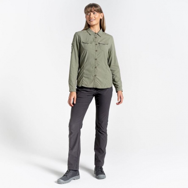 Chemises Craghoppers NosiLife Adventure II Long Sleeve Femme Vert Olive | GYCS60918