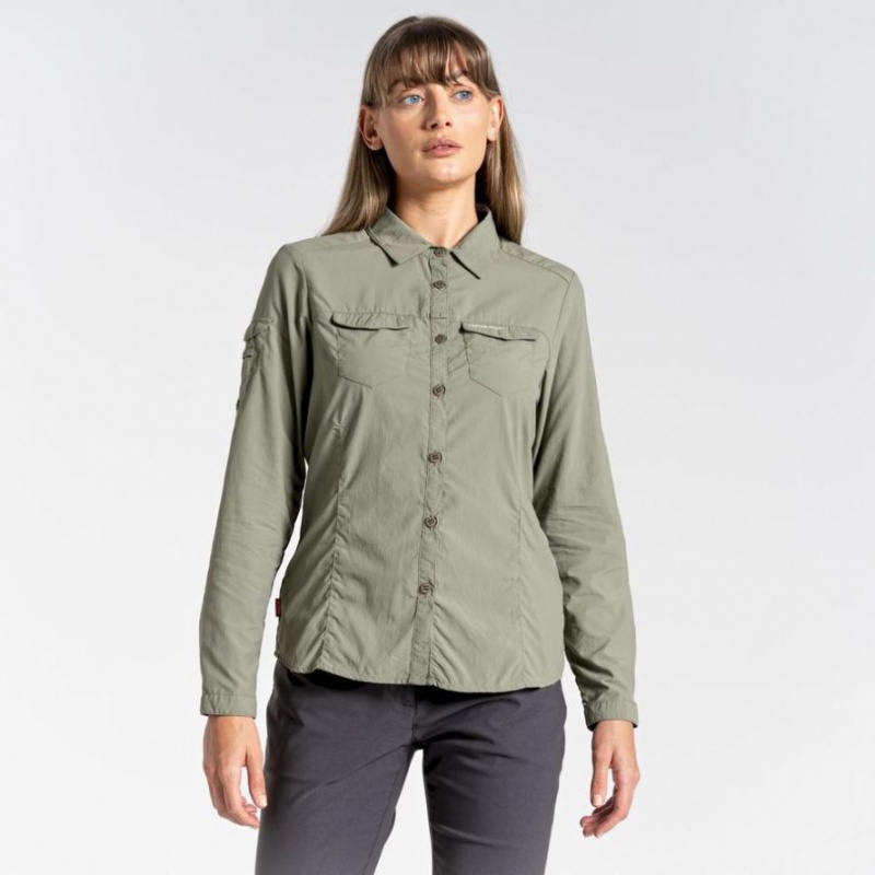 Chemises Craghoppers NosiLife Adventure II Long Sleeve Femme Vert Olive | GYCS60918