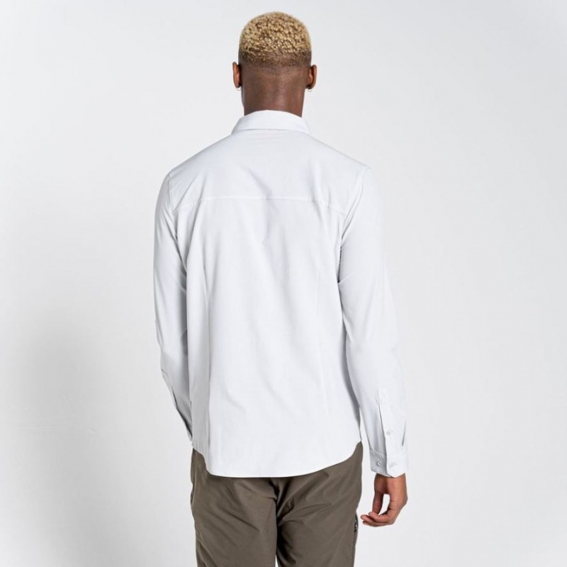 Chemises Craghoppers NosiLife Hedley Long Sleeve Homme Blanche | SMBL52870