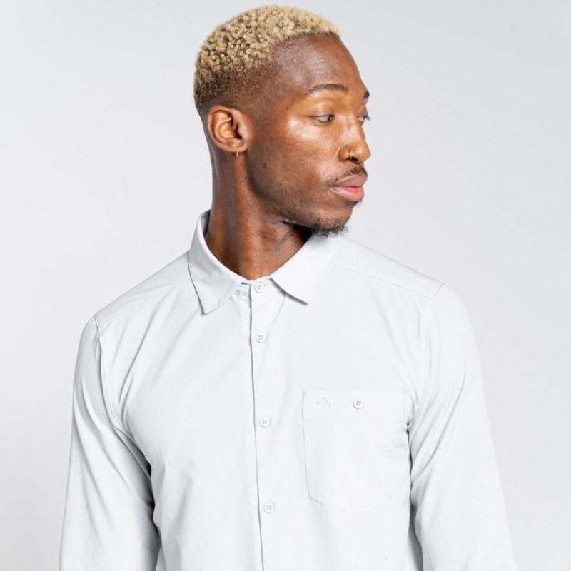 Chemises Craghoppers NosiLife Hedley Long Sleeve Homme Blanche | SMBL52870