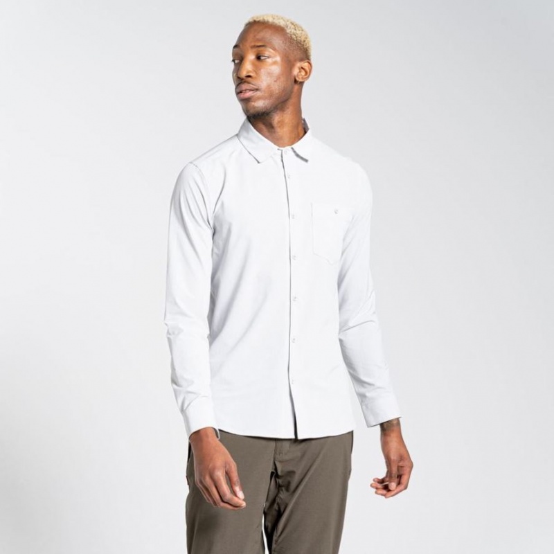 Chemises Craghoppers NosiLife Hedley Long Sleeve Homme Blanche | SMBL52870