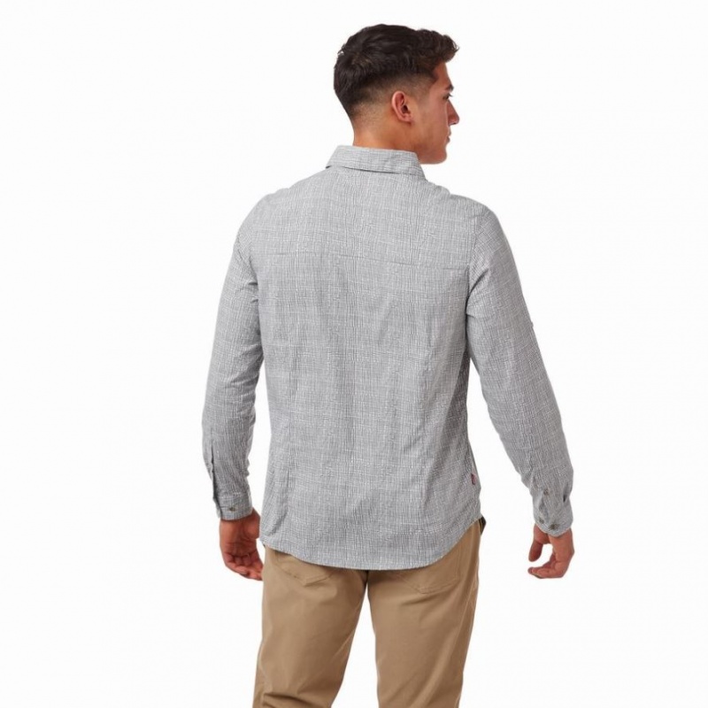 Chemises Craghoppers NosiLife Lester Long Sleeve Homme Grise | WNLX75108