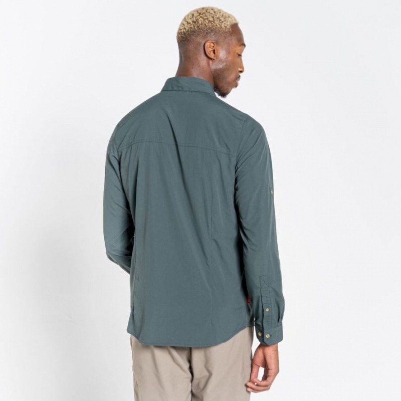 Chemises Craghoppers NosiLife Nuoro Long Sleeve Homme Vert | CXSH74015