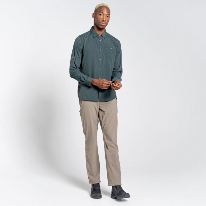 Chemises Craghoppers NosiLife Nuoro Long Sleeve Homme Vert | CXSH74015