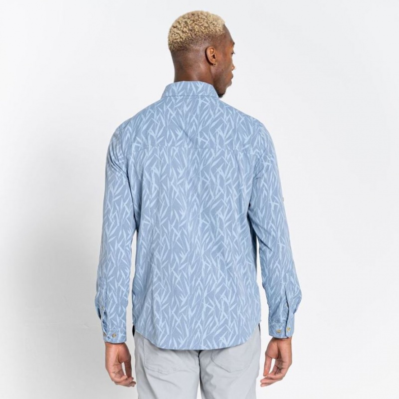 Chemises Craghoppers NosiLife Pinyon Long Sleeve Homme Bleu | QZAC05827