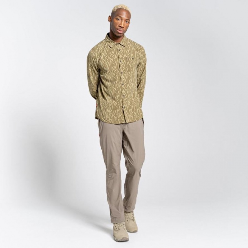 Chemises Craghoppers NosiLife Pinyon Long Sleeve Homme Vert Olive | PUKC58102