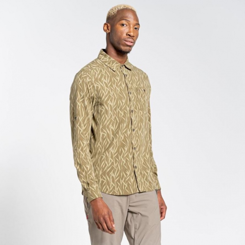 Chemises Craghoppers NosiLife Pinyon Long Sleeve Homme Vert Olive | PUKC58102