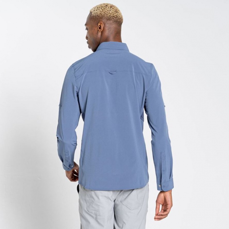 Chemises Craghoppers NosiLife Pro IV Long Sleeve Homme Bleu | CPYV04986