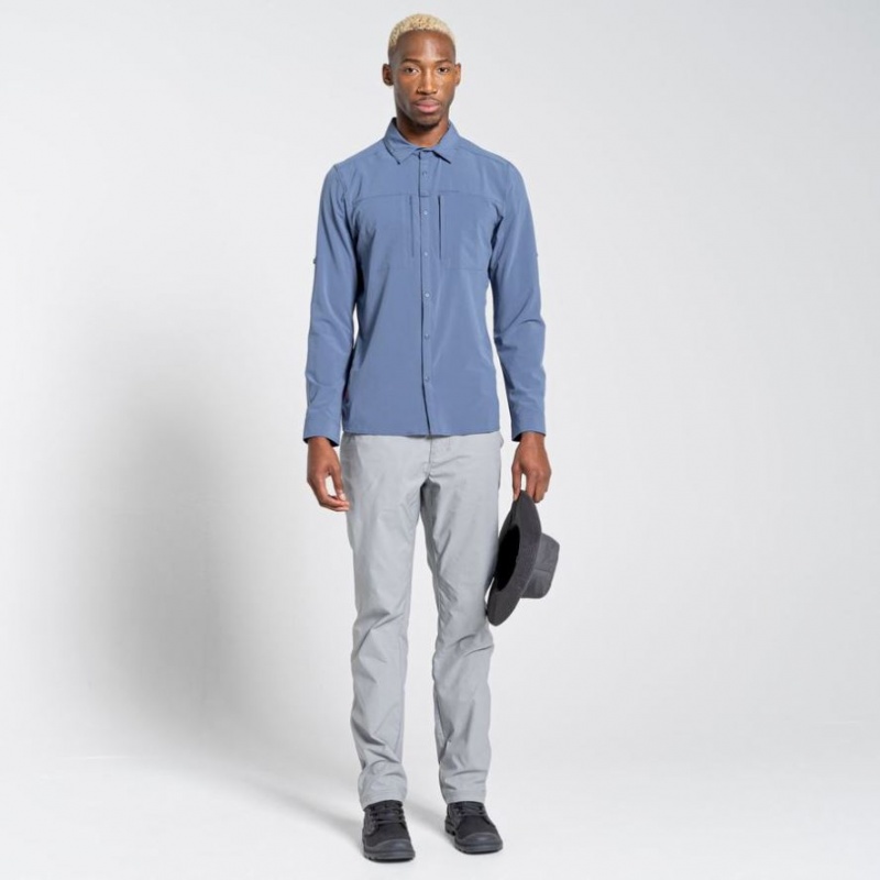 Chemises Craghoppers NosiLife Pro IV Long Sleeve Homme Bleu | CPYV04986