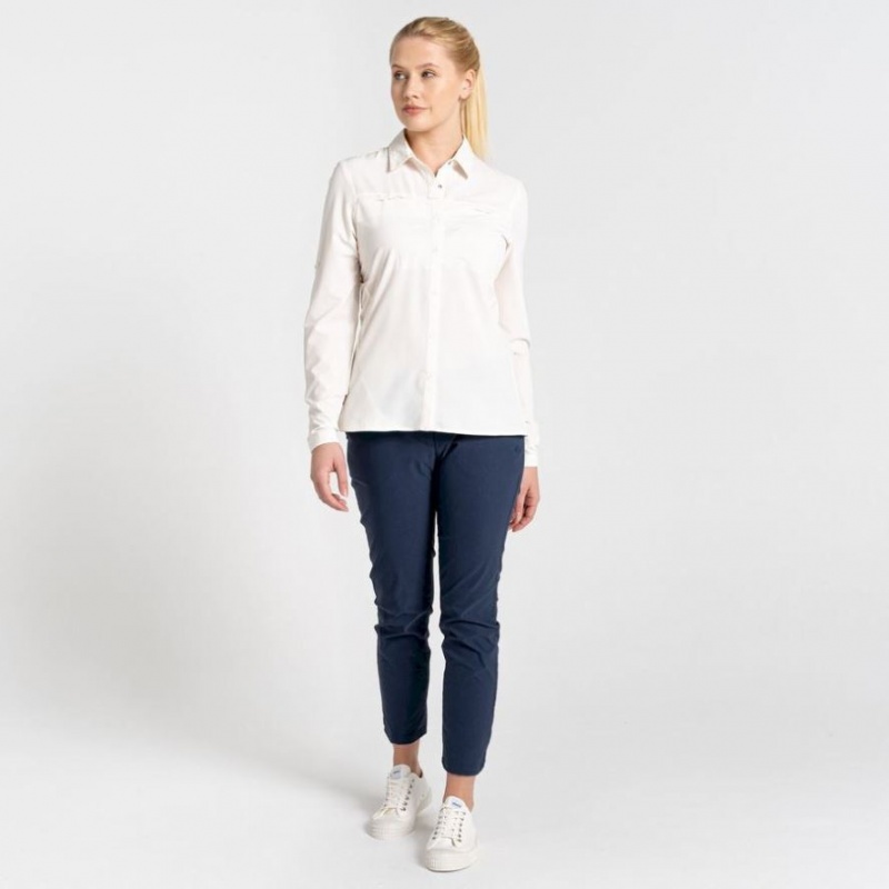 Chemises Craghoppers NosiLife Pro IV Long Sleeve Femme Blanche | ENHA06321