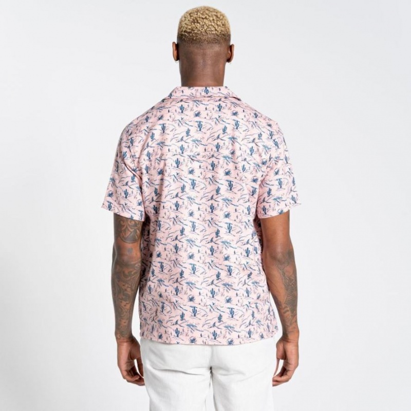 Chemises Craghoppers Nosibotanical Hula Corta Sleeve Homme Rose | DINH72916