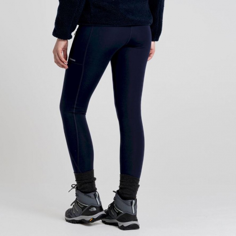 Leggings Craghoppers Compression Thermal Femme Bleu Marine | RTHB73421