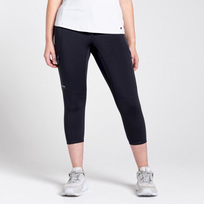 Leggings Craghoppers Dynamic Cropped Femme Bleu Marine | CIWT15962